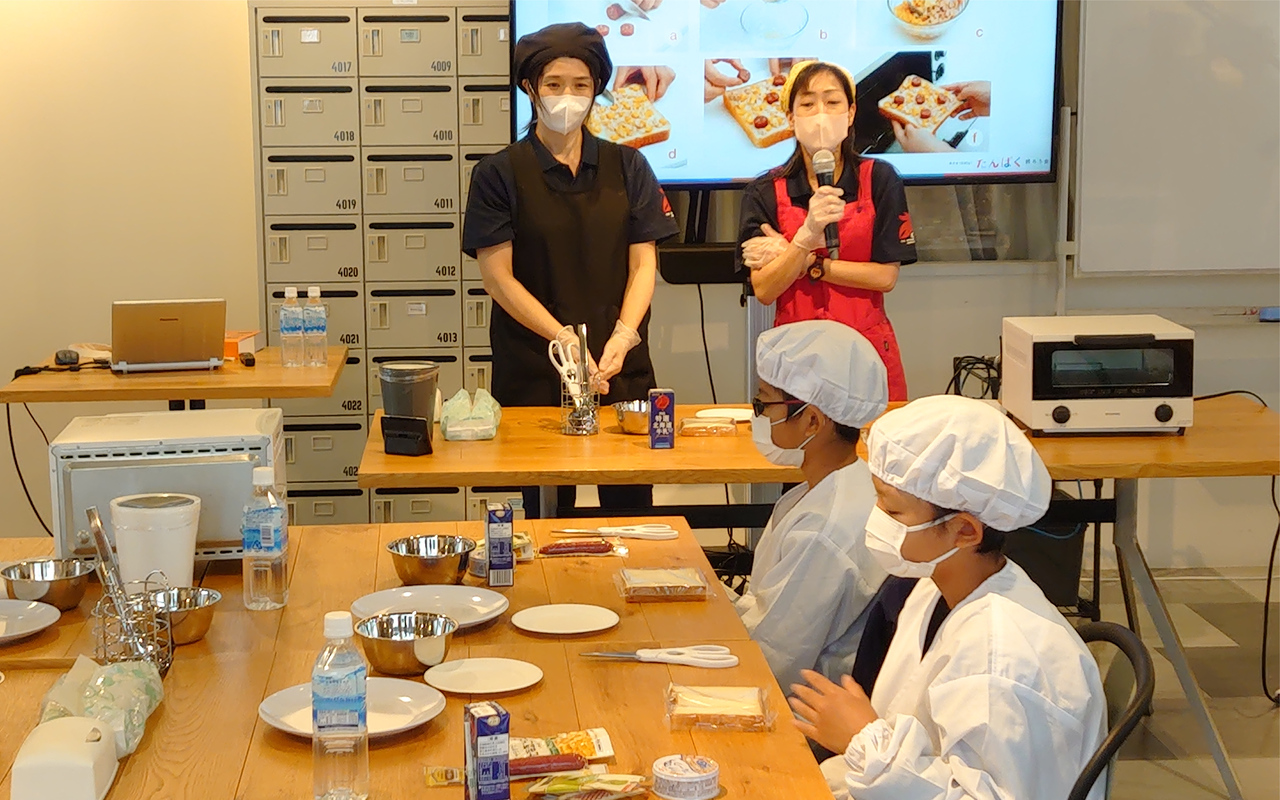 快適健康都市・長野県佐久市にて開催した初の食育授業の様子